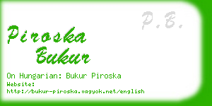 piroska bukur business card